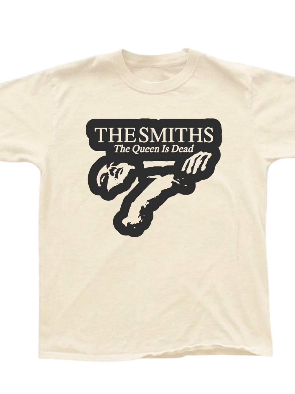 Gildan The Smiths "The Queen Is Dead" Graphic Tee - Cream & Black